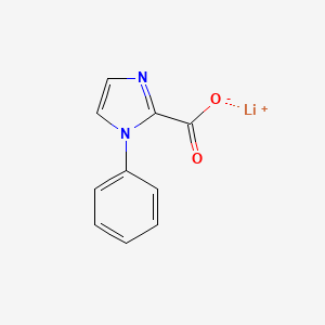 Lithium 1-phenyl-1H-imidazole-2-carboxylate chemical structure (CAS 1216460-51-3)