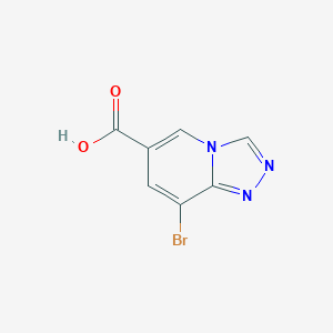 8-Bromo-[1,2,4]triazolo[4,3-a]pyridine-6-carboxylic acid chemical structure (CAS 1216475-30-7)