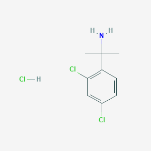 2-(2,4-Dichlorophenyl)propan-2-amine hydrochloride chemical structure (CAS 1216497-60-7)
