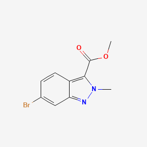 Methyl 6-bromo-2-methyl-2H-indazole-3-carboxylate chemical structure (CAS 1216852-55-9)
