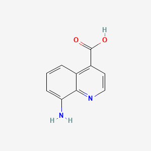 8-Aminoquinoline-4-carboxylic acid chemical structure (CAS 121689-23-4)