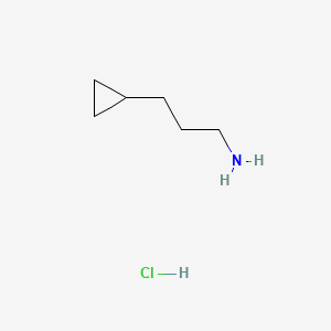 3-Cyclopropylpropan-1-amine hydrochloride chemical structure (CAS 1217126-76-5)