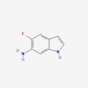 5-Fluoro-1H-indol-6-amine chemical structure (CAS 121716-63-0)