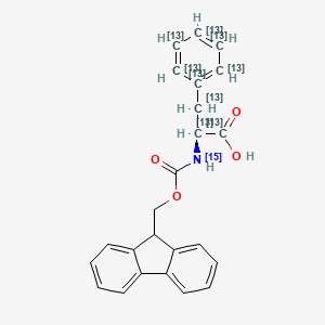 N-(9-Fluorenylmethoxycarbonyl)-L-Phenylalanine-13C9,15N chemical structure (CAS 1217455-27-0)