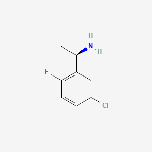 (R)-1-(5-Chloro-2-fluorophenyl)ethan-1-amine chemical structure (CAS 1217464-96-4)