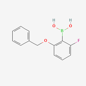 (2-(Benzyloxy)-6-fluorophenyl)boronic acid chemical structure (CAS 1217500-53-2)
