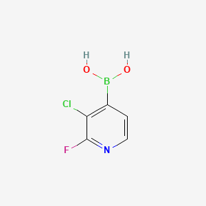 (3-Chloro-2-fluoropyridin-4-yl)boronic acid chemical structure (CAS 1217500-55-4)