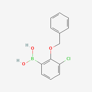 (2-(Benzyloxy)-3-chlorophenyl)boronic acid chemical structure (CAS 1217500-57-6)