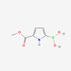 (5-(Methoxycarbonyl)-1H-pyrrol-2-yl)boronic acid chemical structure (CAS 1217500-64-5)