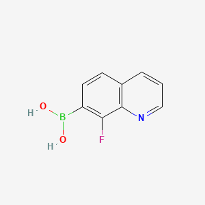 (8-Fluoroquinolin-7-yl)boronic acid chemical structure (CAS 1217500-71-4)