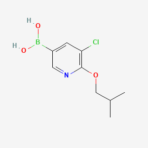 (5-Chloro-6-isobutoxypyridin-3-yl)boronic acid chemical structure (CAS 1217500-89-4)