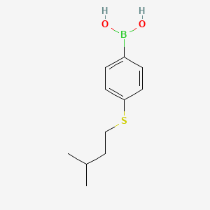 (4-(Isopentylthio)phenyl)boronic acid chemical structure (CAS 1217500-91-8)