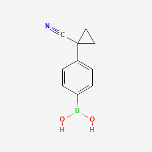 (4-(1-Cyanocyclopropyl)phenyl)boronic acid chemical structure (CAS 1217501-00-2)