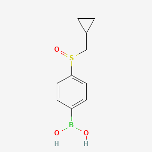 (4-((Cyclopropylmethyl)sulfinyl)phenyl)boronic acid chemical structure (CAS 1217501-04-6)