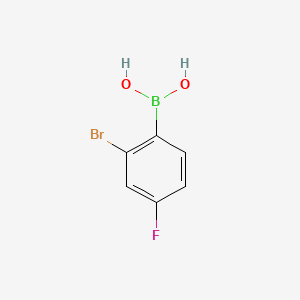 (2-Bromo-4-fluorophenyl)boronic acid chemical structure (CAS 1217501-12-6)