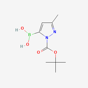 1-Boc-3-methyl-1H-pyrazole-5-boronic Acid chemical structure (CAS 1217501-27-3)