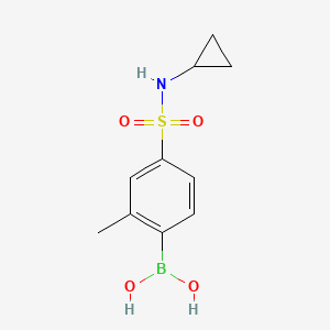 (4-(N-Cyclopropylsulfamoyl)-2-methylphenyl)boronic acid chemical structure (CAS 1217501-49-9)