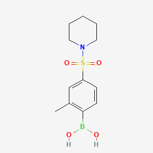 (2-Methyl-4-(piperidin-1-ylsulfonyl)phenyl)boronic acid chemical structure (CAS 1217501-52-4)
