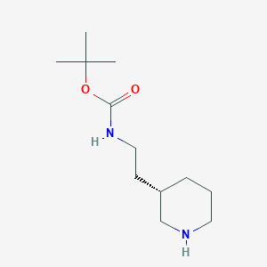 tert-Butyl (S)-(2-(piperidin-3-yl)ethyl)carbamate chemical structure (CAS 1217625-83-6)