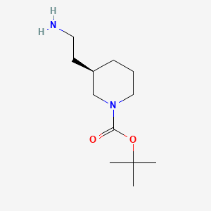 (R)-tert-Butyl 3-(2-aminoethyl)piperidine-1-carboxylate chemical structure (CAS 1217629-55-4)