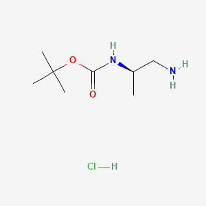 (R)-tert-Butyl (1-aminopropan-2-yl)carbamate hydrochloride chemical structure (CAS 1217631-35-0)