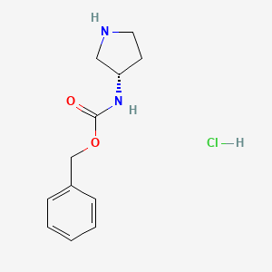 (S)-Benzyl pyrrolidin-3-ylcarbamate hydrochloride chemical structure (CAS 1217631-74-7)