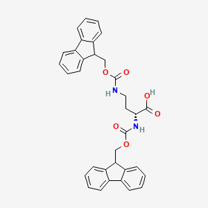 Fmoc-D-Dab(Fmoc)-OH chemical structure (CAS 1217645-10-7)