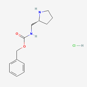 (R)-Benzyl (pyrrolidin-2-ylmethyl)carbamate hydrochloride chemical structure (CAS 1217652-74-8)