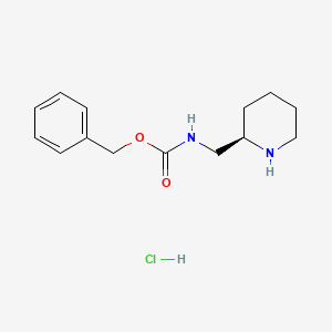 (R)-Benzyl (piperidin-2-ylmethyl)carbamate hydrochloride chemical structure (CAS 1217680-53-9)