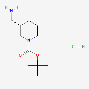(S)-tert-Butyl 3-(aminomethyl)piperidine-1-carboxylate hydrochloride chemical structure (CAS 1217702-57-2)