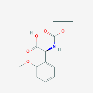 (S)-2-((tert-Butoxycarbonyl)amino)-2-(2-methoxyphenyl)acetic acid chemical structure (CAS 1217710-00-3)