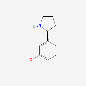 (S)-2-(3-Methoxyphenyl)pyrrolidine chemical structure (CAS 1217710-13-8)