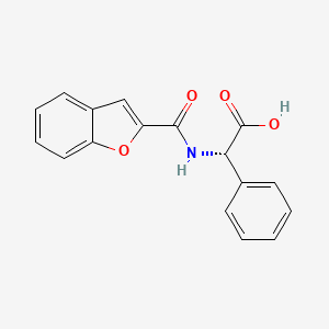 (S)-2-(Benzofuran-2-carboxamido)-2-phenylacetic acid chemical structure (CAS 1217756-92-7)