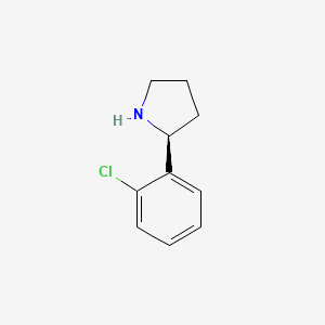 (S)-2-(2-Chlorophenyl)pyrrolidine chemical structure (CAS 1217788-99-2)