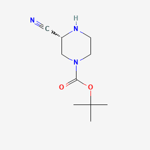 (R)-tert-Butyl 3-cyanopiperazine-1-carboxylate chemical structure (CAS 1217791-74-6)