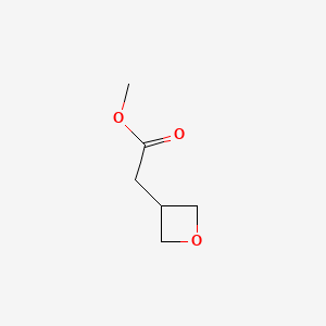Methyl 2-(oxetan-3-yl)acetate chemical structure (CAS 1217800-69-5)
