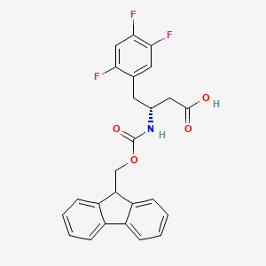 (R)-3-((((9H-Fluoren-9-yl)methoxy)carbonyl)amino)-4-(2,4,5-trifluorophenyl)butanoic acid chemical structure (CAS 1217818-53-5)