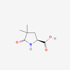 (S)-4,4-Dimethyl-5-oxopyrrolidine-2-carboxylic acid chemical structure (CAS 1217832-12-6)