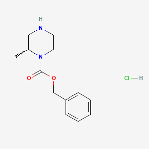 (R)-Benzyl 2-methylpiperazine-1-carboxylate hydrochloride chemical structure (CAS 1217848-48-0)