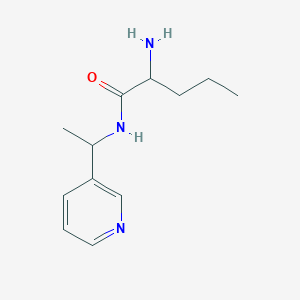 2-Amino-N-(1-(pyridin-3-yl)ethyl)pentanamide chemical structure (CAS 1218009-69-8)
