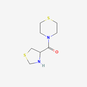 Thiazolidin-4-yl(thiomorpholino)methanone chemical structure (CAS 1218057-43-2)