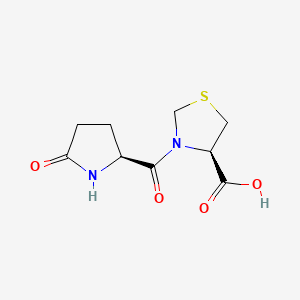(R)-3-((S)-5-Oxopyrrolidine-2-carbonyl)thiazolidine-4-carboxylic acid chemical structure (CAS 121808-62-6)