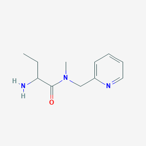 2-Amino-N-methyl-N-(pyridin-2-ylmethyl)butanamide chemical structure (CAS 1218614-30-2)