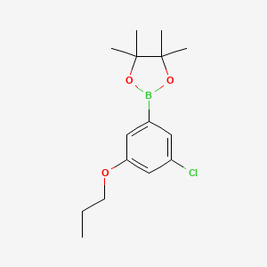 2-(3-Chloro-5-propoxyphenyl)-4,4,5,5-tetramethyl-1,3,2-dioxaborolane chemical structure (CAS 1218789-41-3)