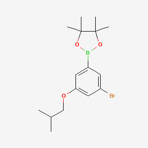 2-(3-Bromo-5-isobutoxyphenyl)-4,4,5,5-tetramethyl-1,3,2-dioxaborolane chemical structure (CAS 1218789-48-0)