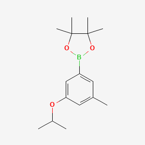 2-(3-Isopropoxy-5-methylphenyl)-4,4,5,5-tetramethyl-1,3,2-dioxaborolane chemical structure (CAS 1218789-75-3)