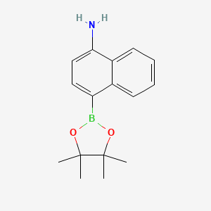 4-(4,4,5,5-Tetramethyl-1,3,2-dioxaborolan-2-yl)naphthalen-1-amine chemical structure (CAS 1218790-22-7)