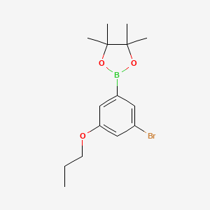 2-(3-Bromo-5-propoxyphenyl)-4,4,5,5-tetramethyl-1,3,2-dioxaborolane chemical structure (CAS 1218790-36-3)