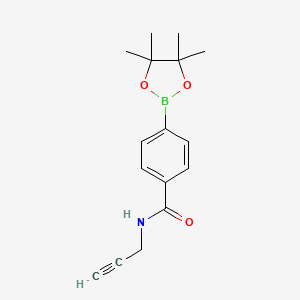 N-(Prop-2-yn-1-yl)-4-(4,4,5,5-tetramethyl-1,3,2-dioxaborolan-2-yl)benzamide chemical structure (CAS 1218790-49-8)