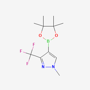 1-Methyl-4-(4,4,5,5-tetramethyl-1,3,2-dioxaborolan-2-yl)-3-(trifluoromethyl)-1H-pyrazole chemical structure (CAS 1218790-53-4)